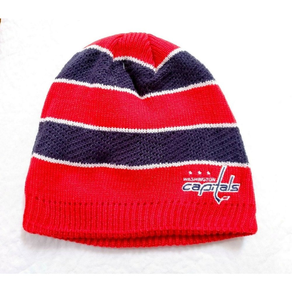 WASHINGTON CAPITALS WOMEN'S CUFFLESS KNIT BEANIE HAT SKI CAP TOQUE NHL NWT NEW